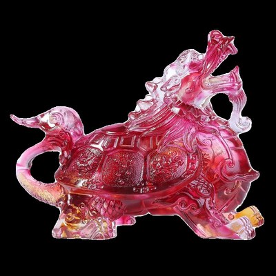 琉璃龙龟四神兽金钱龟摆件家居办公室招财工艺礼品摆饰书房玄关装