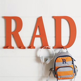 男孩房挂钩创意挂门口玄关卡通挂衣钩儿童房墙上个性字母装饰挂钩