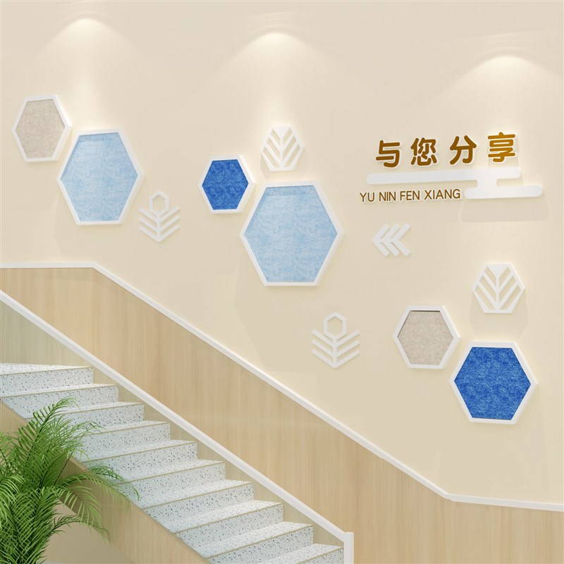 毛毡板幼儿园墙面装饰环创设题半成品境布置材料高端文化楼梯贴