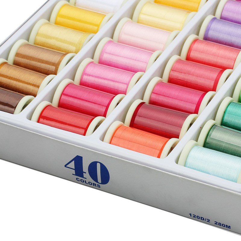 40色定色绣花线不织布绣线拼布DIY线120D/2 电脑绣花机绣花线280M