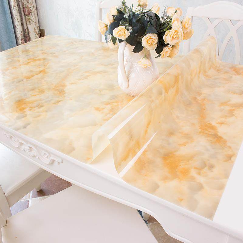 枱面胶垫 台面仿大理石c防水桌布 软玻璃桌垫 水晶板茶几垫 免洗