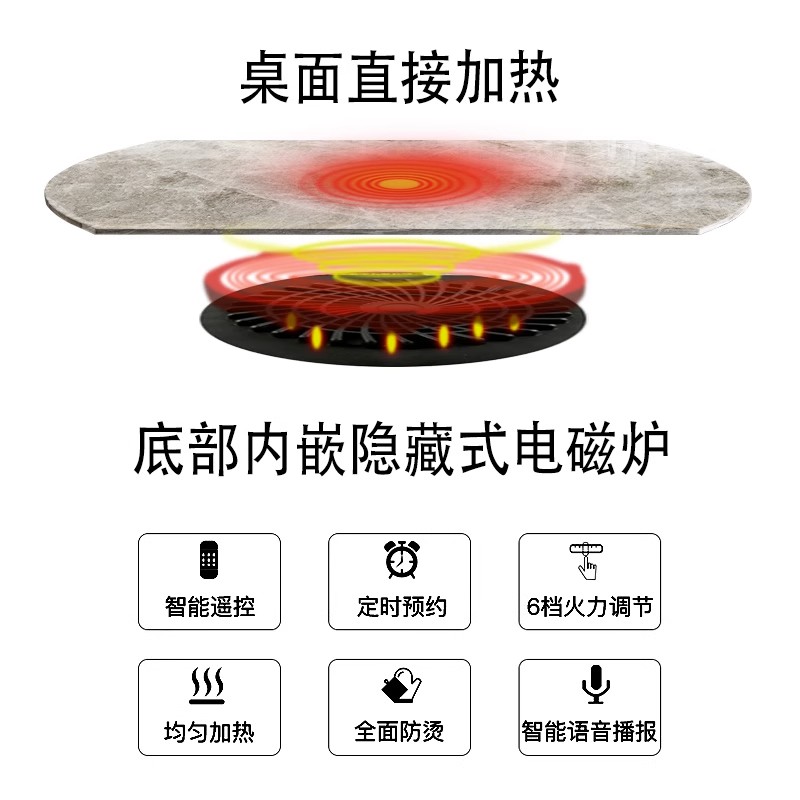 岩板餐桌伸缩新款桌椅装圆桌小户型吃饭桌子长方形