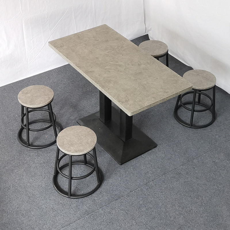 小吃店桌椅快餐实木桌子长方形餐饮饭店商用专用