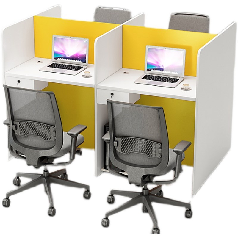 职员办公桌椅四六人位电销屏风卡座办公室电脑员工位桌