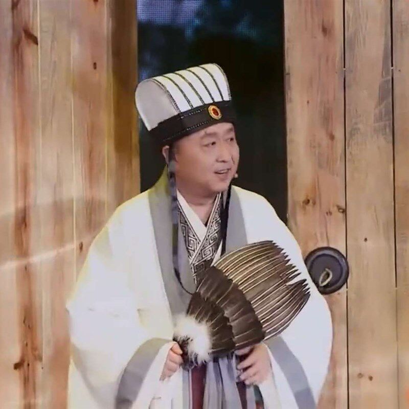 鹅毛扇孔明扇诸葛亮羽毛扇子三层复古羽扇工艺扇端午礼品非遗