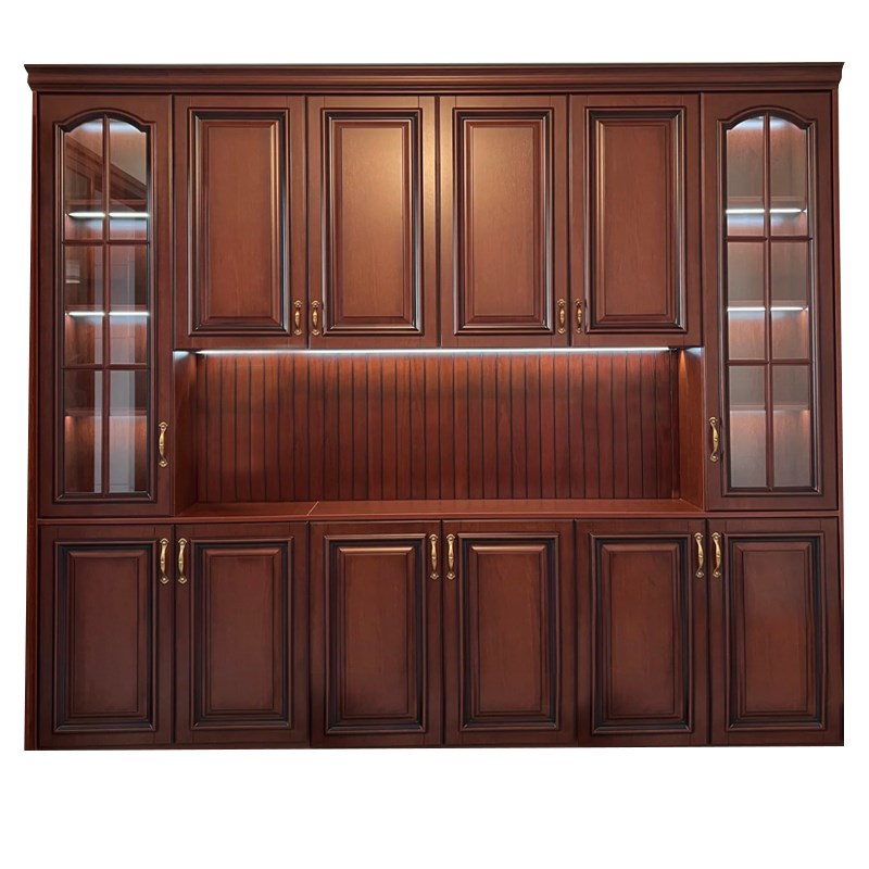 实木衣柜复古色法式樱桃木衣橱中古简约家用卧室柜子原木家具定制