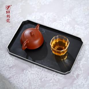 斑锡龙锡器茶具秋趣茶盘纯锡手工制干泡盘壶承壶托功夫茶具茶船