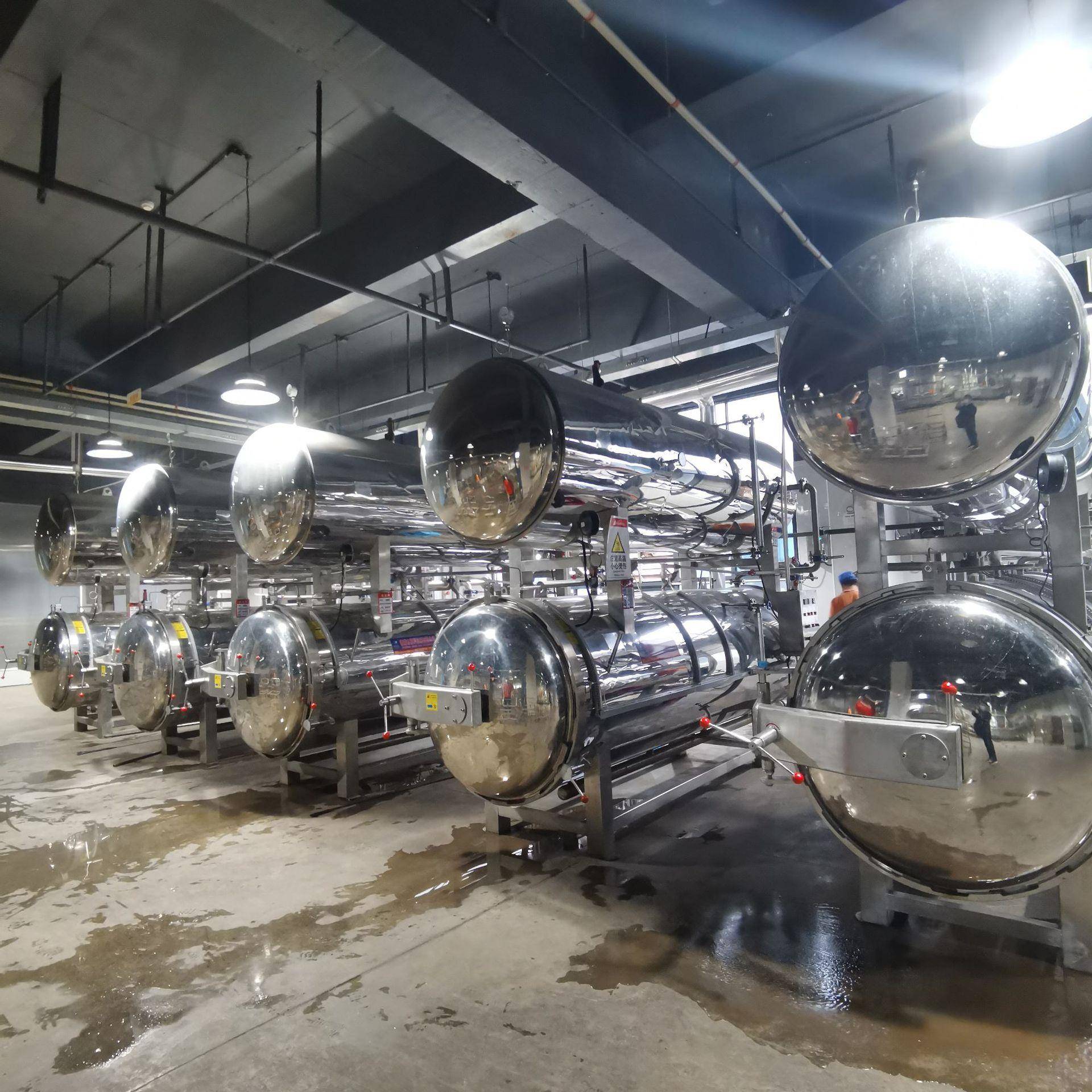 沙丁鱼肉酱罐头杀菌锅午餐牛肉玻璃瓶喷淋杀菌釜五香带鱼杀菌设备