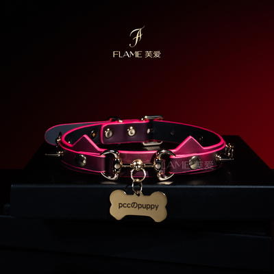 猫耳金色铃铛项圈温感变色choker项牵引颈圈情侣饰品