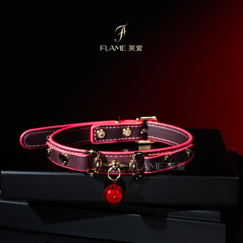 FLAME爱心温感变色项圈choker骨头猫头牌脖圈锁骨链颈环定制刻字