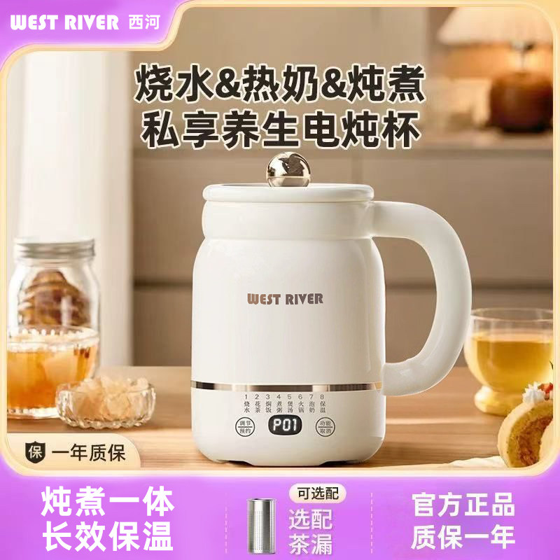 德国新款电炖杯加热牛奶办公室一人食小型烧水养生保温一体电煮锅