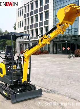 工程挖掘机破碎锤螺旋钻草爬子抓木器ZY12型1.2吨液压挖掘机