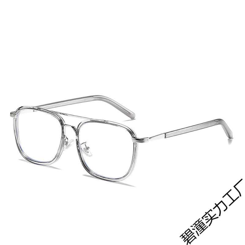 纯钛电镀板材板框眼镜 周杰伦大宝剑小脸女眉毛架眉线框时尚素颜