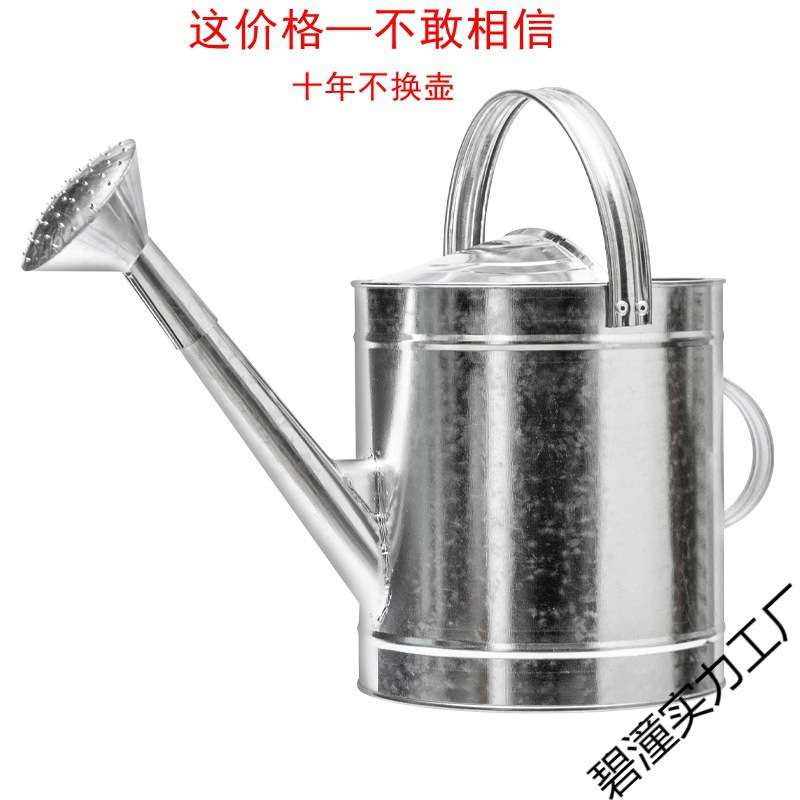 不锈钢洒水壶浇菜家用浇花水壶大容量农用大号淋菜铁皮洒水桶喷花