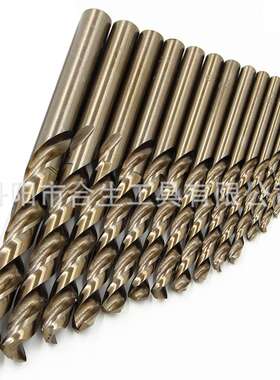 15件套1.5-10mmM35含钴高速钢全磨烤黄直柄麻花钻套装 不锈钢开孔