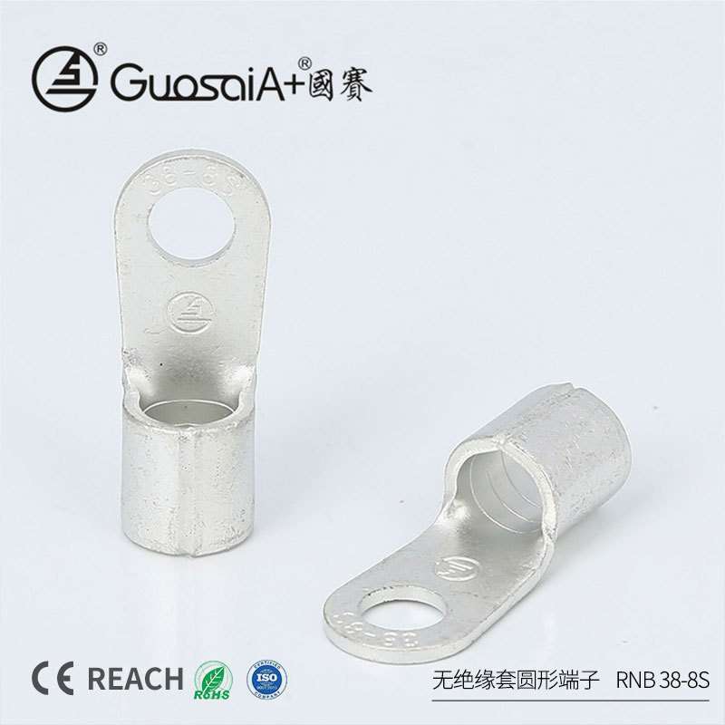 厂家供应圆形裸端头冷压端头RNB 38-8S紫铜无绝缘护套圆形端子