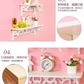 墙上壁架收纳架 一层隔板置物架 三角形置物架 创意雕花 欧锋