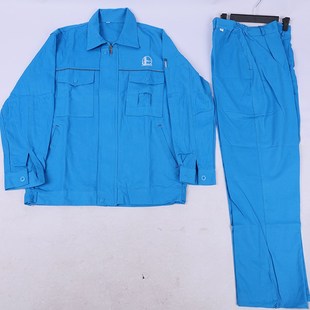 纯棉工作服电焊服套装加厚长袖反光条劳保服中石化油田加油站工装