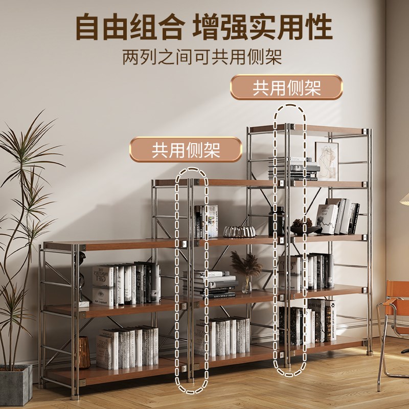 仓库货架阳台日式置物架多层厨房微波炉储物架收纳架落地书架家用