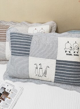 新款全棉夹棉枕套纯棉枕头套加厚一对装40cmx60cm枕芯套四季通用