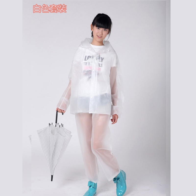 成人男女式户外漂流防水透明便携分体骑行防暴雨外卖雨衣雨裤套装