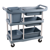 收餐车商用收碗车垃圾挂桶酒店饭店饮餐厅万向轮子三层收台小推车