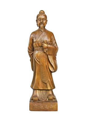 商圣范蠡铜像摆件客厅陶朱公门店收银台开业桌面兴业文财神爷站像