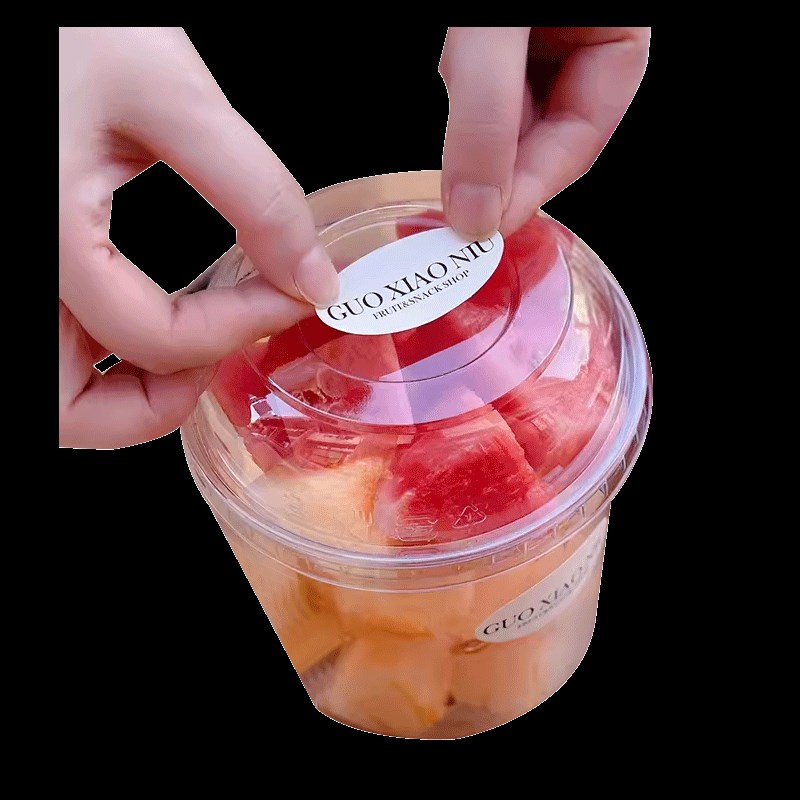 网红水果杯果切透明盒野餐露营水果沙拉冰粉一次性外卖打包盒子