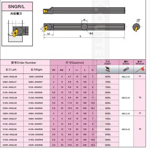 数控内孔切槽刀杆小孔内割槽车刀内槽刀杆沟槽刀片挖槽刀头不锈钢