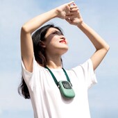 挂脖手持小风扇可以定制LOGO夏日小礼品桌面宿舍随身便携吹饭印字