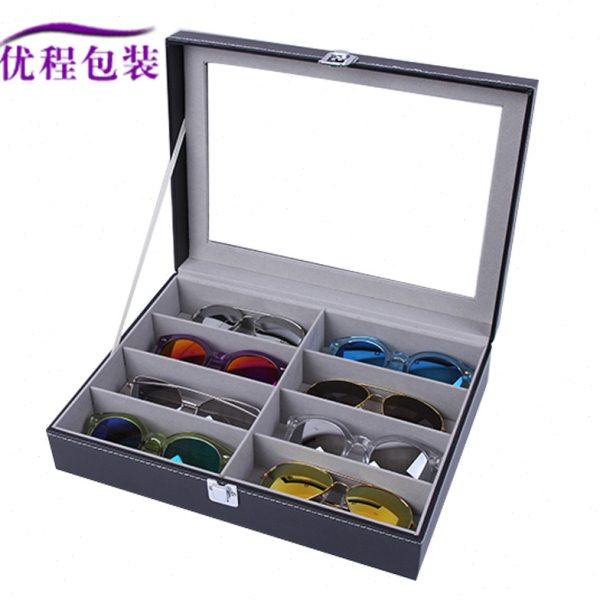 现货灰色8位眼镜盒木质眼镜盒8格太阳眼镜收纳盒眼镜展示盒,饰品/流行首饰/时尚饰品新,其他DIY饰品配件,淘宝优惠券,粉丝福利购,淘宝优惠卷