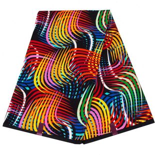 非洲民族蜡染印花面料棉质双面几何印花蜡布African wax fabric