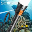 潜水手电筒强光专业水下专用防水充电潜水灯超亮远射装 备深潜照明