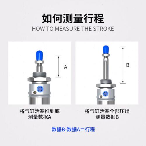ma气缸不锈钢气动迷你笔型32*25/50/75/100/125/150/200/500-S-CA