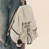 现货 翻盖双肩包String flap MASMARULEZ官方正品 backpack Ivory