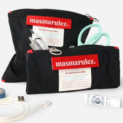 MASMARULEZ官方正品现货轻薄杂物收纳袋小方包化妆包笔袋背包挂件