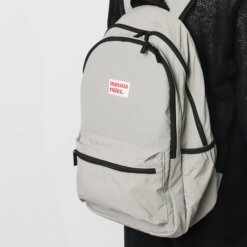 MASMARULEZ官方正品现货 双肩包百搭防水尼龙书包多口袋背包 灰色,箱包皮具/热销女包/男包,双肩背包,淘宝优惠券,粉丝福利购,淘宝优惠卷