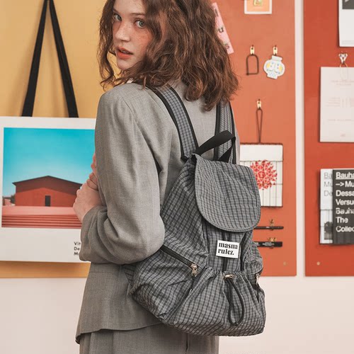 masmarulez格子系列迷你双肩包