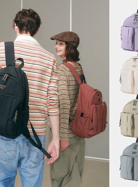 MASMARULEZ正品现货大容量双肩背包多口袋简约通勤学生书包6color