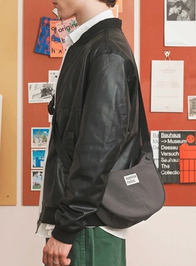 MASMARULEZ官方正品迷你尼龙单肩斜挎包百搭帆布三用包通勤包深灰