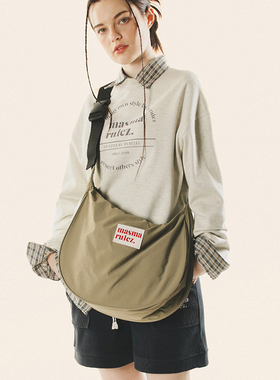 MASMARULEZ官方正品现货尼龙单肩斜挎包百搭帆布三用包休闲通勤包