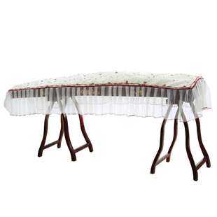 古筝罩防尘罩新款古典蕾丝古筝盖布布艺防滑古筝通用款绣