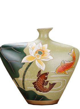 酒柜装饰品小现代客厅家居创意博古架格子摆设彩陶艺术品