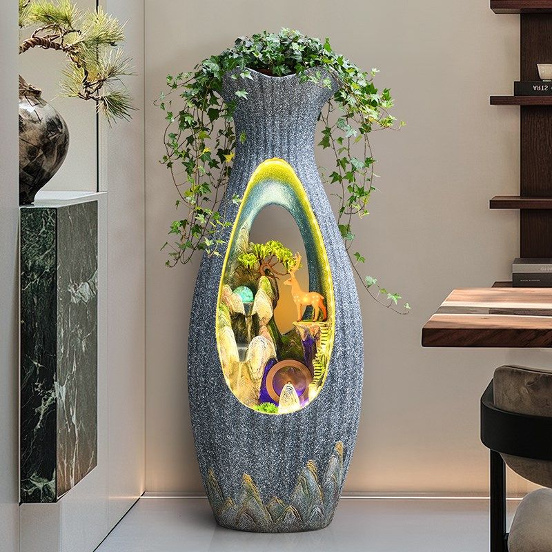 新山水瓶客厅电视柜公司前台装饰业乔迁之喜入宅礼品,家居饰品,装饰摆件,淘宝优惠券,粉丝福利购,淘宝优惠卷