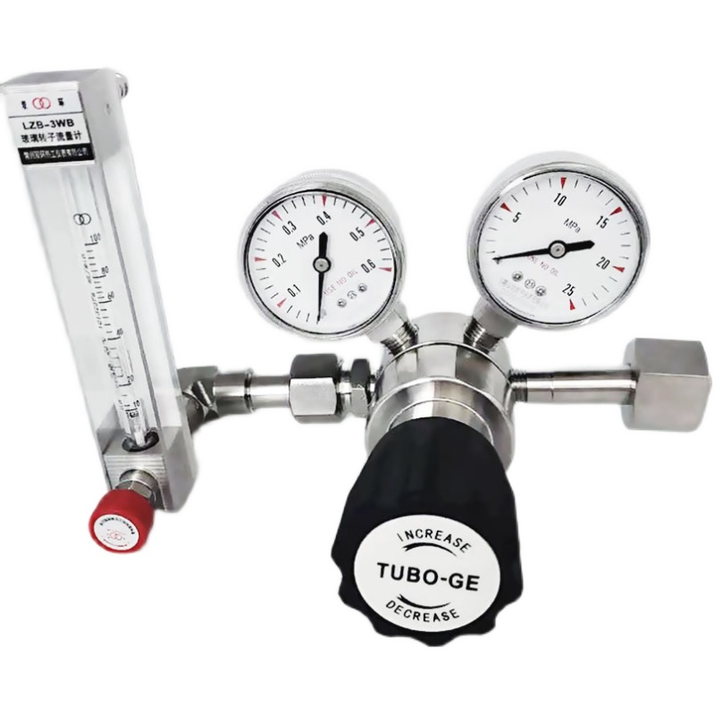 不锈钢1L二氧化硫流量计减压器硫化氢氯气氨气钢瓶调压耐腐蚀