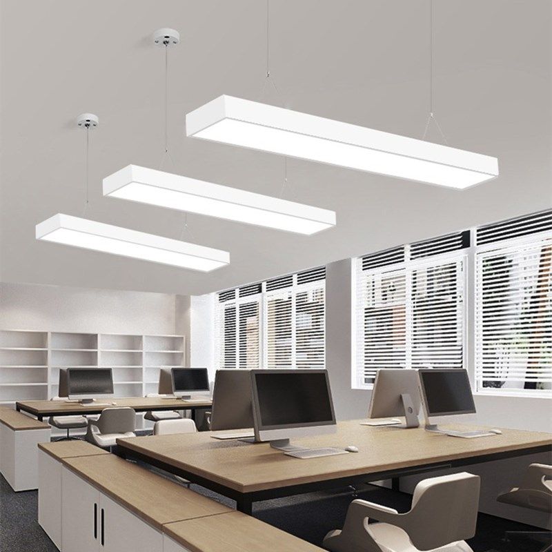 办公室ld吊灯长条直角平板灯商场超市写字楼健身房现代铁艺,家装灯饰光源,商用吊灯,淘宝优惠券,粉丝福利购,淘宝优惠卷