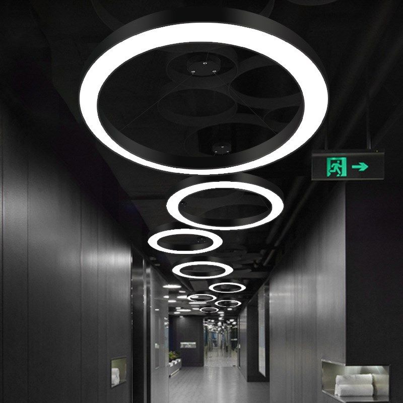 圆形圆环ld吊灯商场超市健身房办公灯网咖圆圈工业风环形灯,家装灯饰光源,商用吊灯,淘宝优惠券,粉丝福利购,淘宝优惠卷