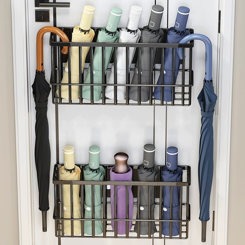 家用雨伞收纳架入门后壁挂式放伞置物架墙面入户雨伞架子雨具收纳