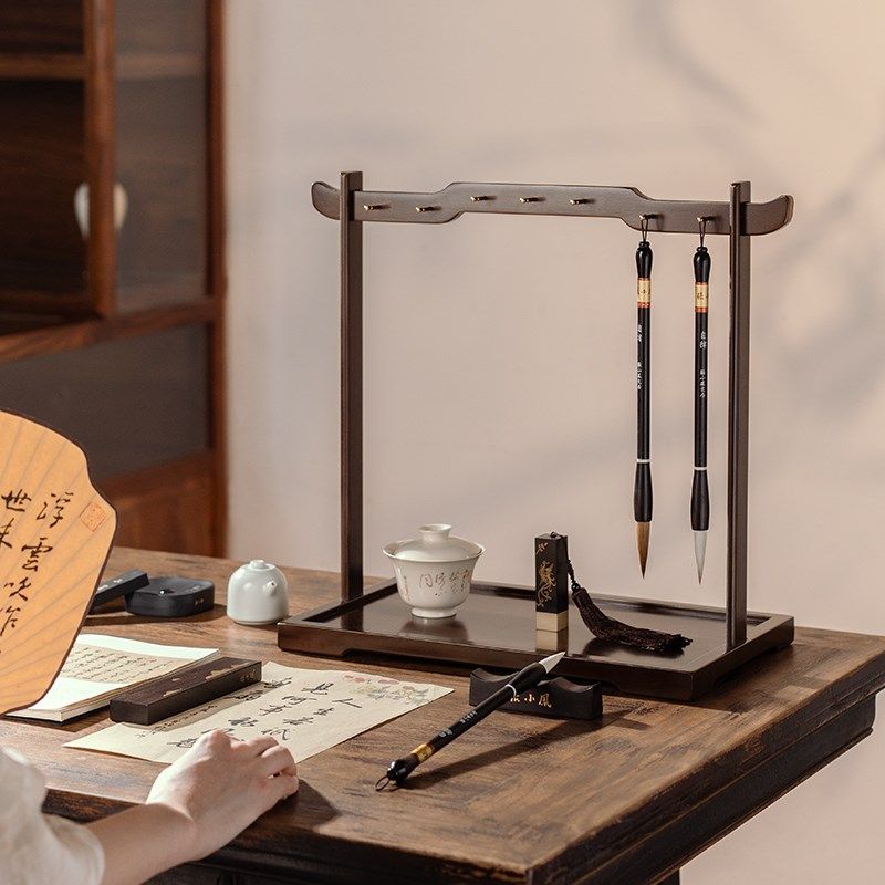 张小凤 考篮 文房四宝套装砚台书法专用墨条墨块中楷毛笔初学者笔