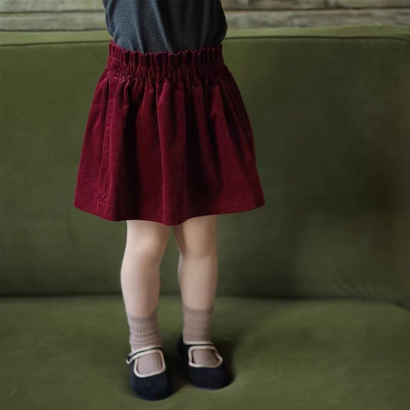 幼儿园宝宝法式复古灯芯绒半裙裤女童秋冬季新款百搭半身裙裙子潮,童装/婴儿装/亲子装,半身裙,淘宝优惠券,粉丝福利购,淘宝优惠卷